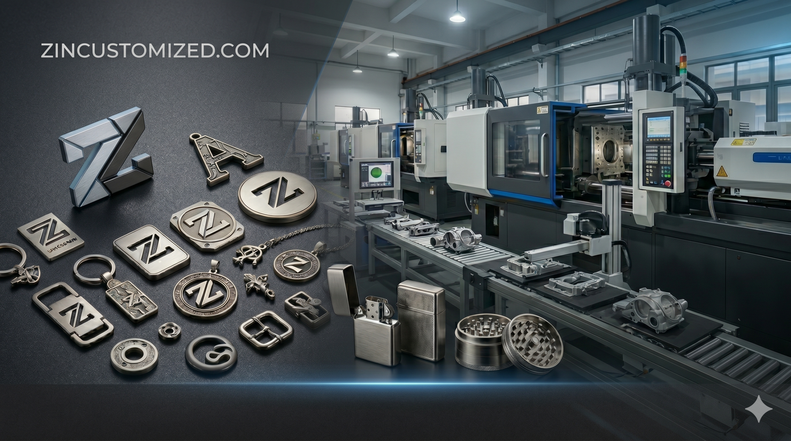Zincustomized custom metal coin production banner